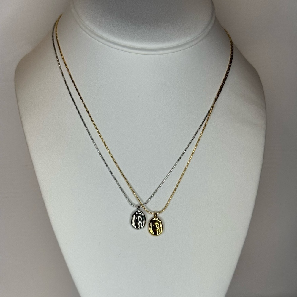 Dainty Silver Pendant Necklace, Gold Sold Out - Picture 3 of 4